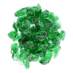 Green Round Reflective Fire Pit Glass