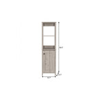 16" Light Gray Wood Freestanding Single Door Bathroom Vanity