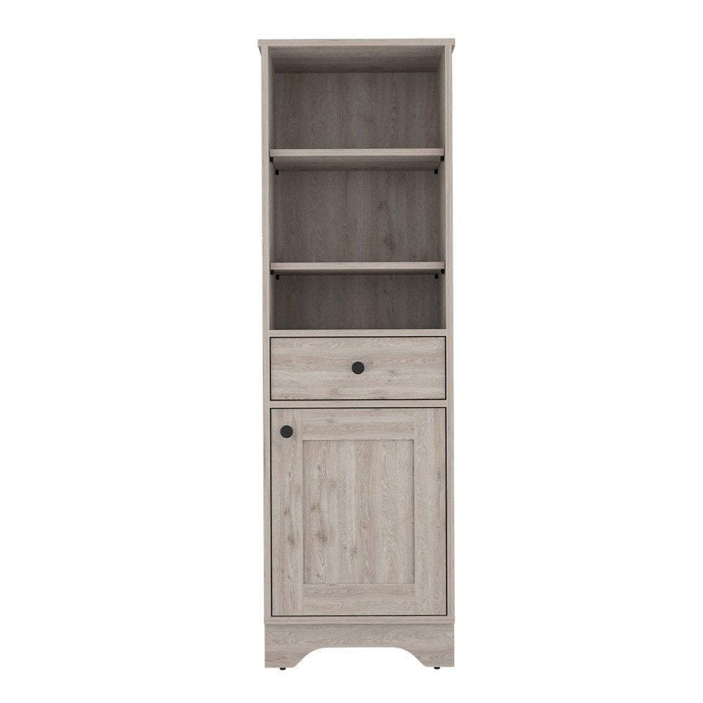 17" Light Gray Wood Freestanding Single Door Bathroom Vanity