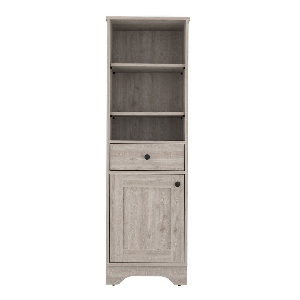 17" Light Gray Wood Freestanding Single Door Bathroom Vanity