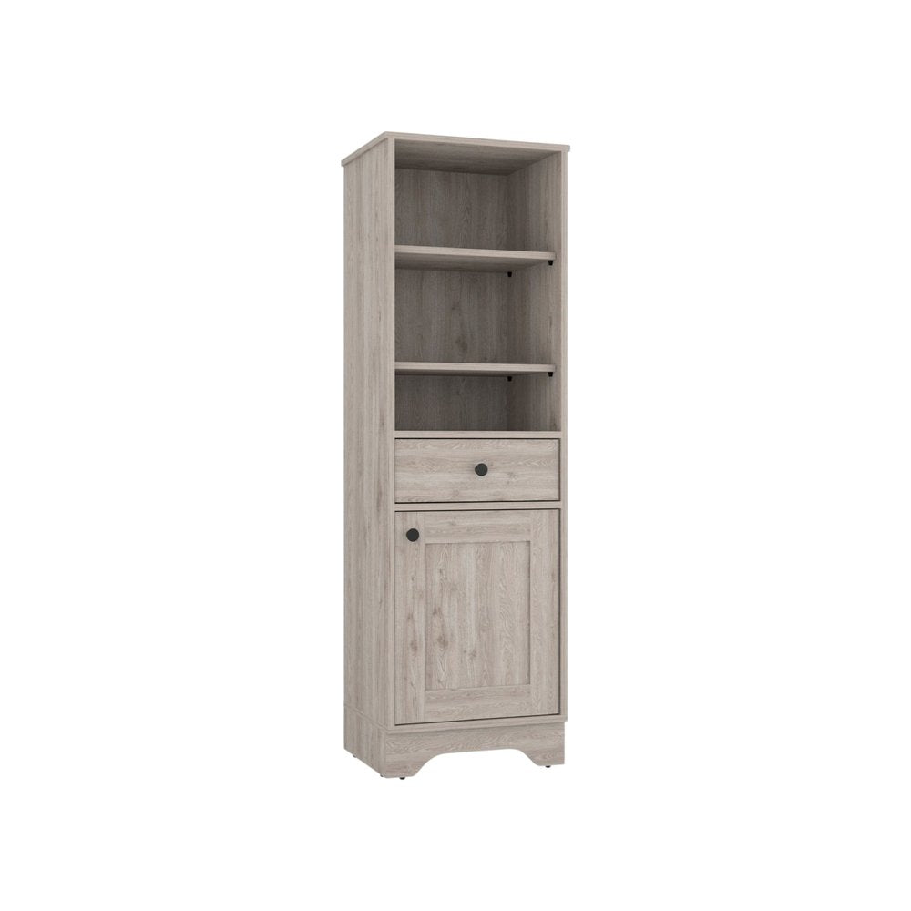 17" Light Gray Wood Freestanding Single Door Bathroom Vanity
