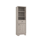 17" Light Gray Wood Freestanding Single Door Bathroom Vanity