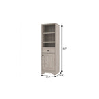 17" Light Gray Wood Freestanding Single Door Bathroom Vanity