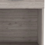 22" Light Gray Wood One Drawer Nightstand