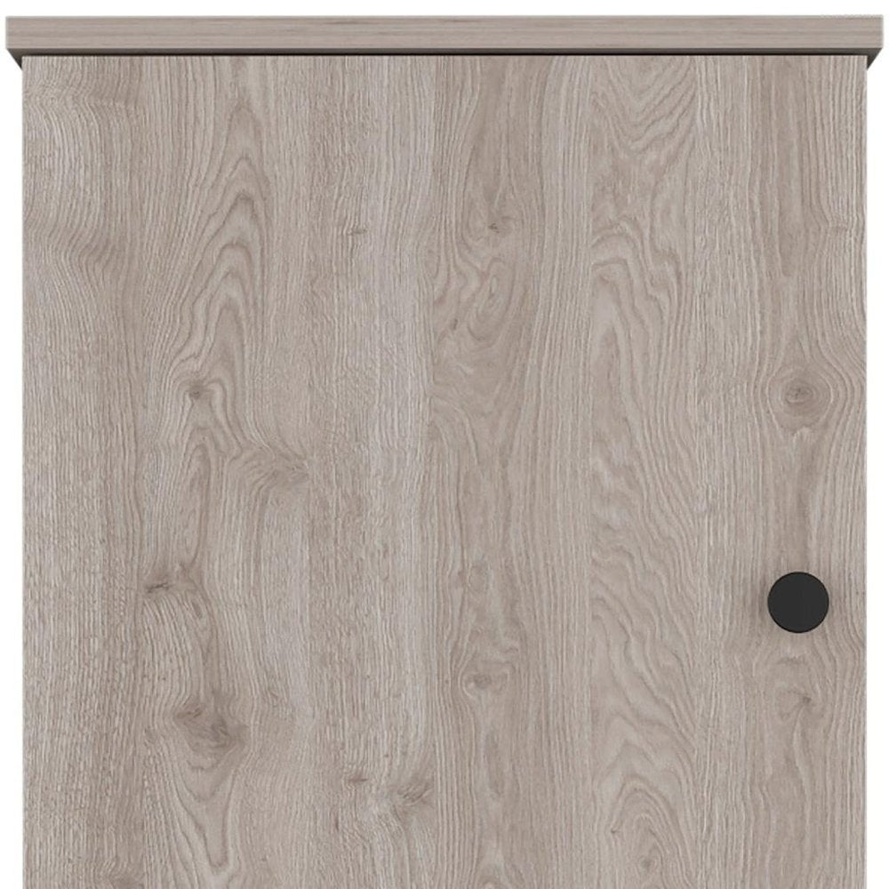 16" Light Gray Wood Floating Single Door Bathroom Vanity And Medicine Cabinet