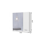 20" White Wood Freestanding Single Door Bathroom Vanity And Medicine Cabinet With Mirror