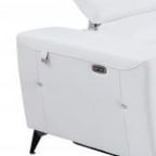 Three Piece White Italian Leather Six Person Seating Set