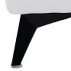 65" White And Black Italian Leather Power Reclining Loveseat