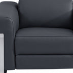 41" Beige Italian Leather Power Recliner Chair