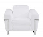 41" Beige Italian Leather Power Recliner Chair