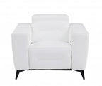 41" Beige Italian Leather Power Recliner Chair