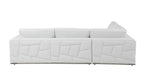 White Italian Leather Reclining L Shaped Two Piece Corner Sectional