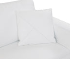 White Italian Leather Reclining L Shaped Two Piece Corner Sectional