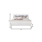 White Wood Full Bed Frame