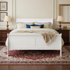 White Wood Full Bed Frame