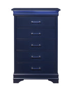 59" White Solid Wood Six Drawer Double Dresser with LED