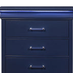 59" White Solid Wood Six Drawer Double Dresser with LED