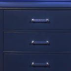 59" White Solid Wood Six Drawer Double Dresser with LED