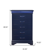 59" White Solid Wood Six Drawer Double Dresser with LED