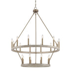 Brass Candle Style Multi Light Metal Dimmable Chandelier