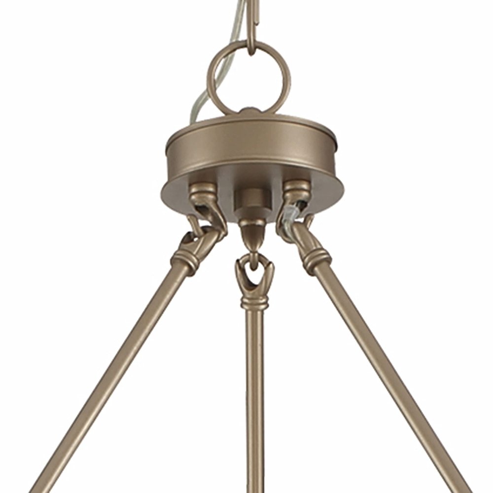 Brass Candle Style Multi Light Metal Dimmable Chandelier