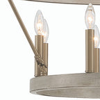 Brass Candle Style Multi Light Metal Dimmable Chandelier