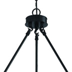 Black Candle Style Multi Light Metal Dimmable Chandelier