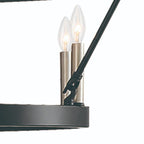 Black Candle Style Multi Light Metal Dimmable Chandelier