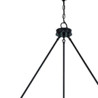 Black And White Candle Style Multi Light Metal Dimmable Chandelier