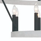 Black And White Candle Style Multi Light Metal Dimmable Chandelier