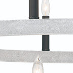 Black And White Candle Style Multi Light Metal Dimmable Chandelier
