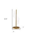 19" Wave Swirl Acrylic Led Brushed Gold Table Lamp Gold Table Lamp