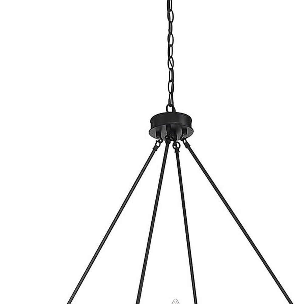 Black And Gold Candle Style Twelve Light Metal Dimmable Chandelier