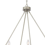 Silver Candle Style Twelve Light Metal Dimmable Chandelier