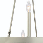 Silver Candle Style Twelve Light Metal Dimmable Chandelier