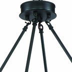 Black Candle Style Twelve Light Metal Dimmable Chandelier