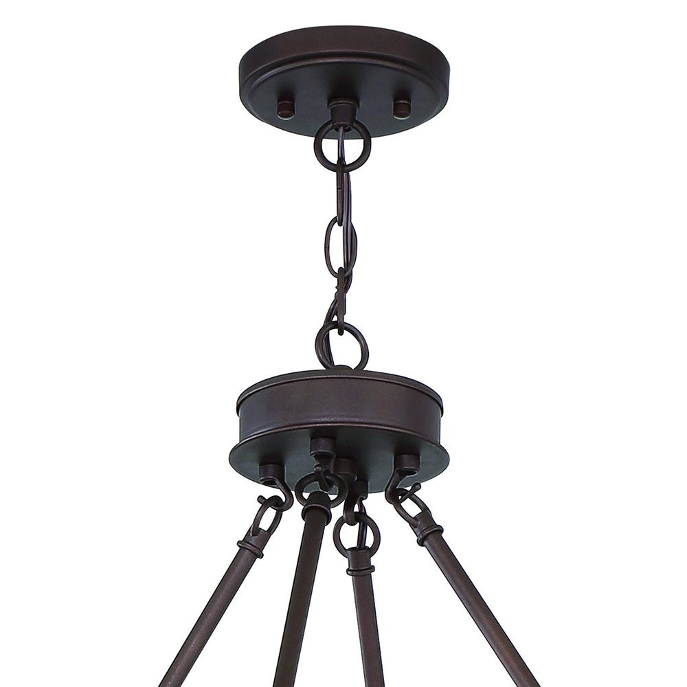 Bronze Candle Style Twelve Light Metal Dimmable Chandelier