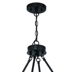Black And White Candle Style Twelve Light Metal Dimmable Chandelier