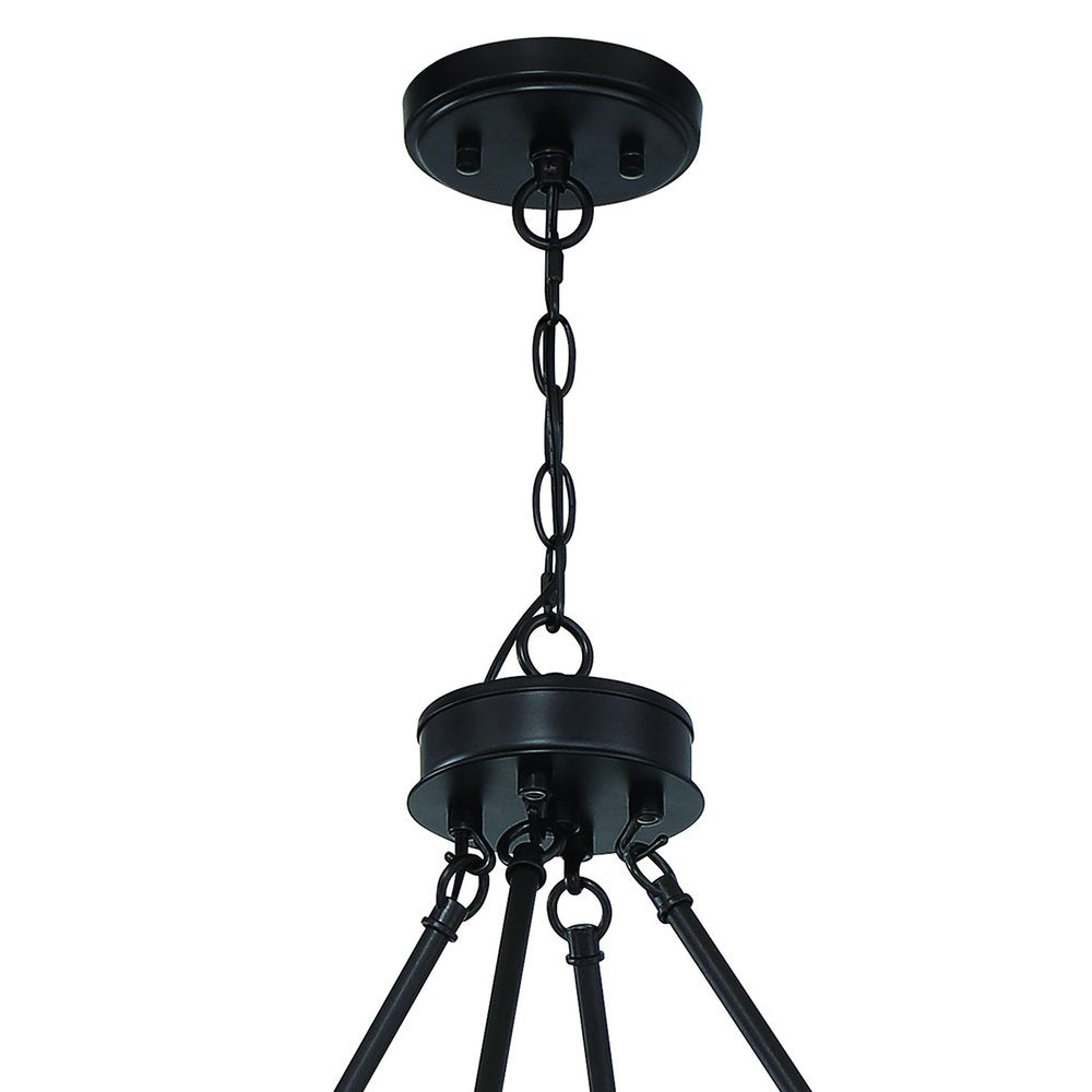 Black And White Candle Style Twelve Light Metal Dimmable Chandelier