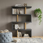 Gold And Gray Four Tier Bookcase