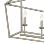 Brass Candle Style Six Light Metal Dimmable Chandelier