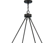 Black Candle Style Multi Light Metal Dimmable Chandelier