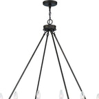 Black Candle Style Multi Light Metal Dimmable Chandelier