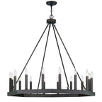 Black Candle Style Multi Light Metal Dimmable Chandelier