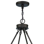 Black Candle Style Multi Light Metal Dimmable Chandelier