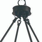 Brown And Black Candle Style Multi Light Metal Dimmable Chandelier