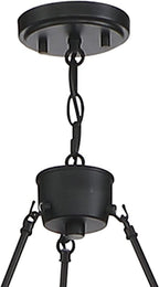 Black And Gold Candle Style Six Light Metal Dimmable Chandelier