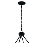 Black Candle Style Twelve Light Metal Dimmable Chandelier