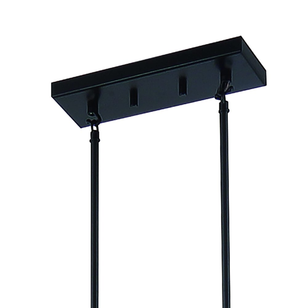 Brown And Black Kitchen Island Five Light Metal Dimmable Chandelier