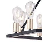Black And Gold Candle Style Twelve Light Metal Dimmable Chandelier